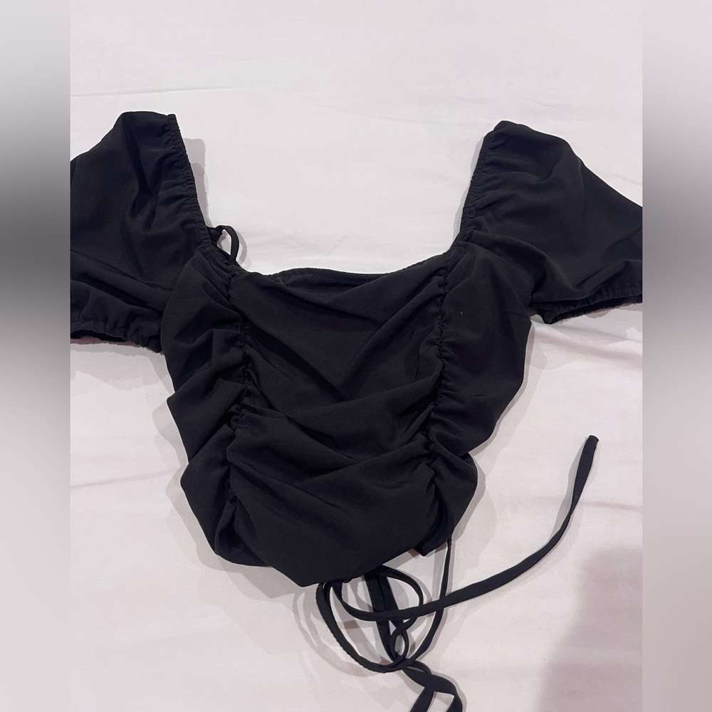 Babydoll open back top